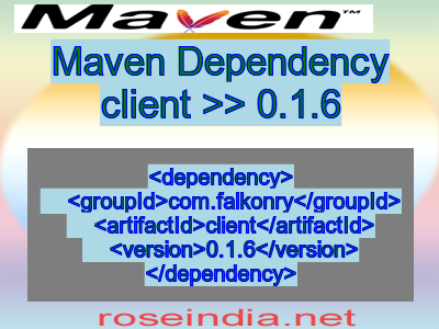 Maven dependency of client version 0.1.6