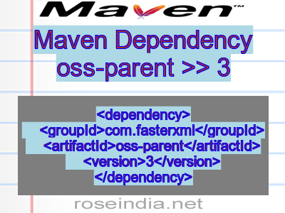 Maven dependency of oss-parent version 3