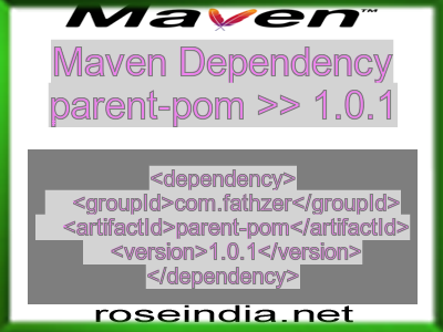 Maven dependency of parent-pom version 1.0.1