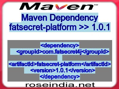 Maven dependency of fatsecret-platform version 1.0.1