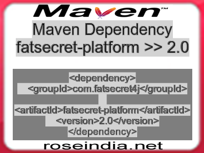 Maven dependency of fatsecret-platform version 2.0