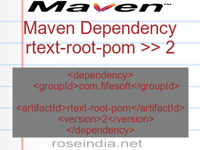 Maven dependency of rtext-root-pom version 2