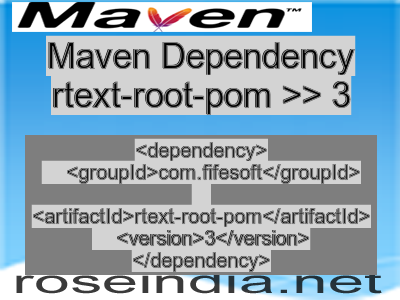 Maven dependency of rtext-root-pom version 3