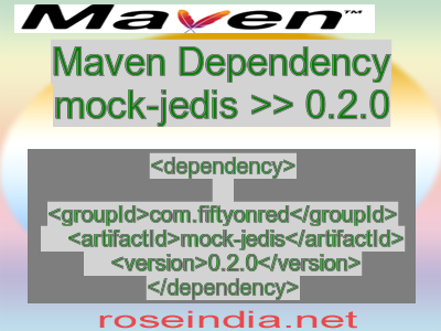 Maven dependency of mock-jedis version 0.2.0
