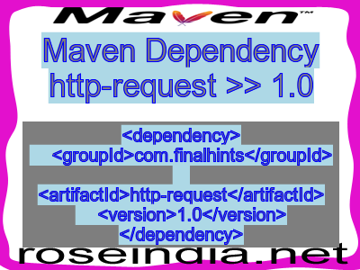 Maven dependency of http-request version 1.0