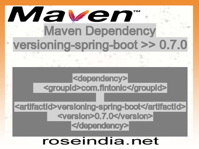Maven dependency of versioning-spring-boot version 0.7.0