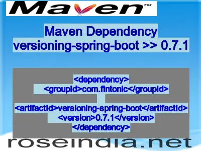 Maven dependency of versioning-spring-boot version 0.7.1