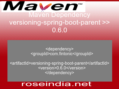 Maven dependency of versioning-spring-boot-parent version 0.6.0