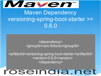 Maven dependency of versioning-spring-boot-starter version 0.6.0