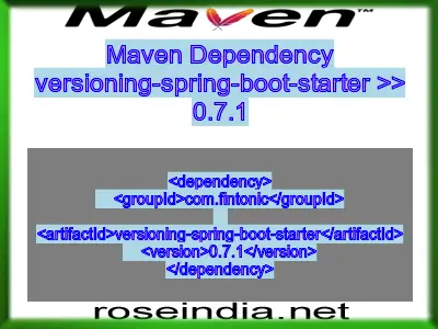 Maven dependency of versioning-spring-boot-starter version 0.7.1