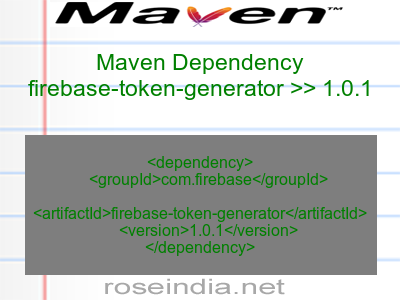 Maven dependency of firebase-token-generator version 1.0.1