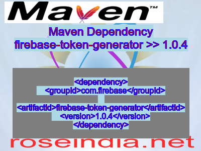 Maven dependency of firebase-token-generator version 1.0.4