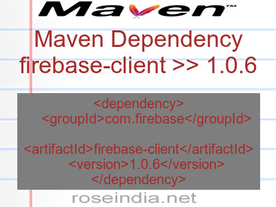 Maven dependency of firebase-client version 1.0.6