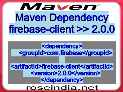 Maven dependency of firebase-client version 2.0.0