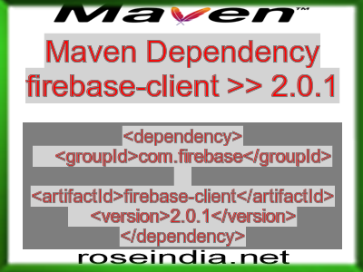 Maven dependency of firebase-client version 2.0.1