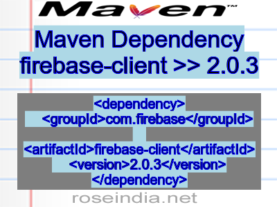 Maven dependency of firebase-client version 2.0.3