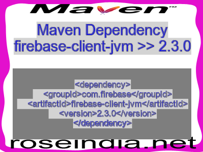 Maven dependency of firebase-client-jvm version 2.3.0