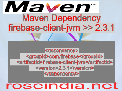 Maven dependency of firebase-client-jvm version 2.3.1