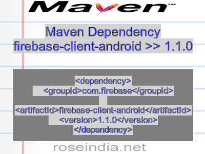 Maven dependency of firebase-client-android version 1.1.0