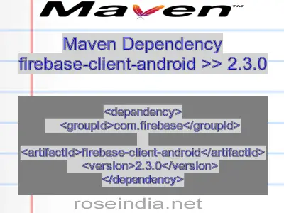 Maven dependency of firebase-client-android version 2.3.0