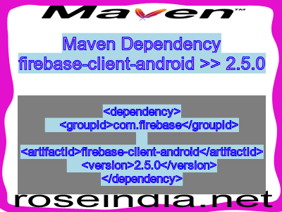 Maven dependency of firebase-client-android version 2.5.0