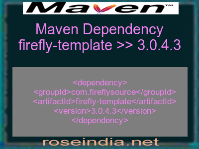Maven dependency of firefly-template version 3.0.4.3