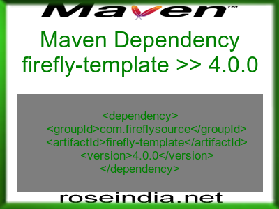 Maven dependency of firefly-template version 4.0.0