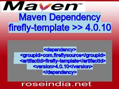 Maven dependency of firefly-template version 4.0.10