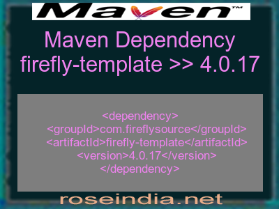 Maven dependency of firefly-template version 4.0.17