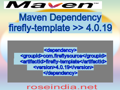 Maven dependency of firefly-template version 4.0.19