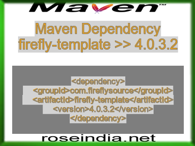 Maven dependency of firefly-template version 4.0.3.2