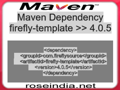 Maven dependency of firefly-template version 4.0.5