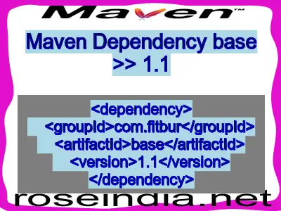 Maven dependency of base version 1.1