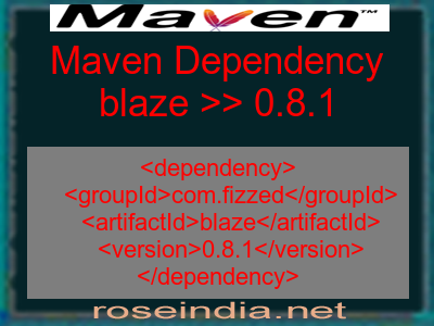 Maven dependency of blaze version 0.8.1