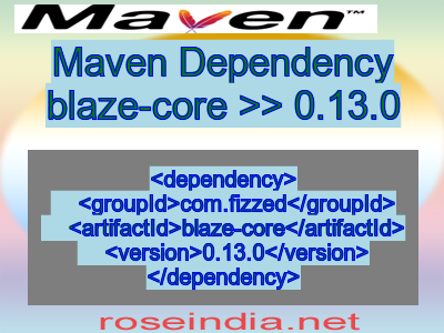 Maven dependency of blaze-core version 0.13.0