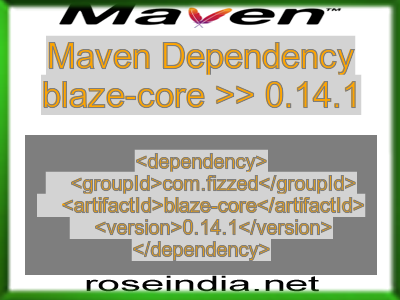 Maven dependency of blaze-core version 0.14.1