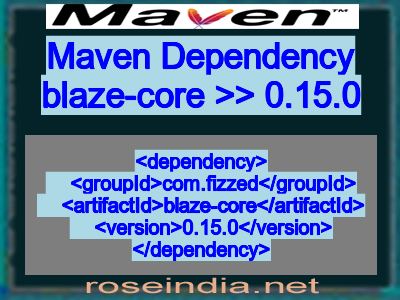 Maven dependency of blaze-core version 0.15.0