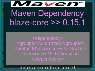 Maven dependency of blaze-core version 0.15.1