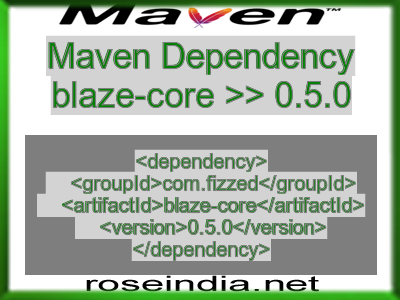 Maven dependency of blaze-core version 0.5.0