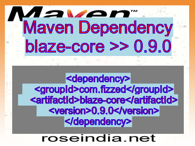 Maven dependency of blaze-core version 0.9.0