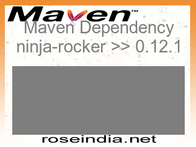 Maven dependency of ninja-rocker version 0.12.1