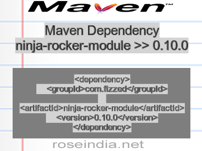 Maven dependency of ninja-rocker-module version 0.10.0