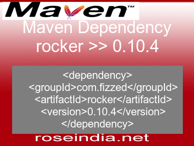 Maven dependency of rocker version 0.10.4