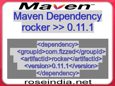 Maven dependency of rocker version 0.11.1