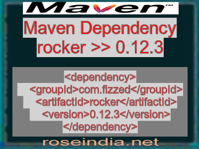Maven dependency of rocker version 0.12.3
