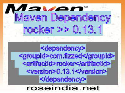 Maven dependency of rocker version 0.13.1
