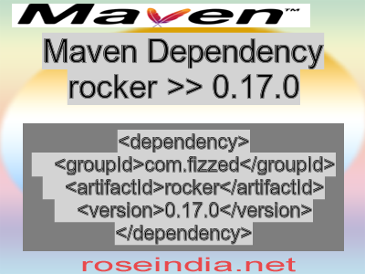 Maven dependency of rocker version 0.17.0