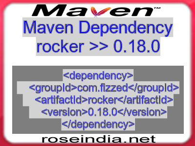 Maven dependency of rocker version 0.18.0
