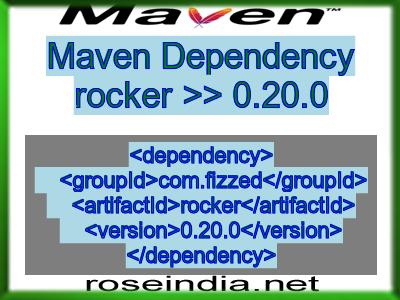 Maven dependency of rocker version 0.20.0