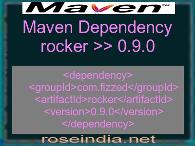 Maven dependency of rocker version 0.9.0
